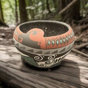 Mata Ortiz Pottery Lucero Ozuna‎ Silveira Bowl Paquime Traditional Style Mexican